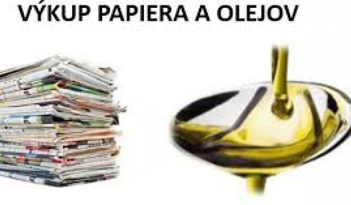 Fotka - VÝKUP PAPIERA A OLEJA DŇA 17.10.2025 (piatok) od 15:00 h - do 15:10 h pri Obecnom úrade v Lupoči